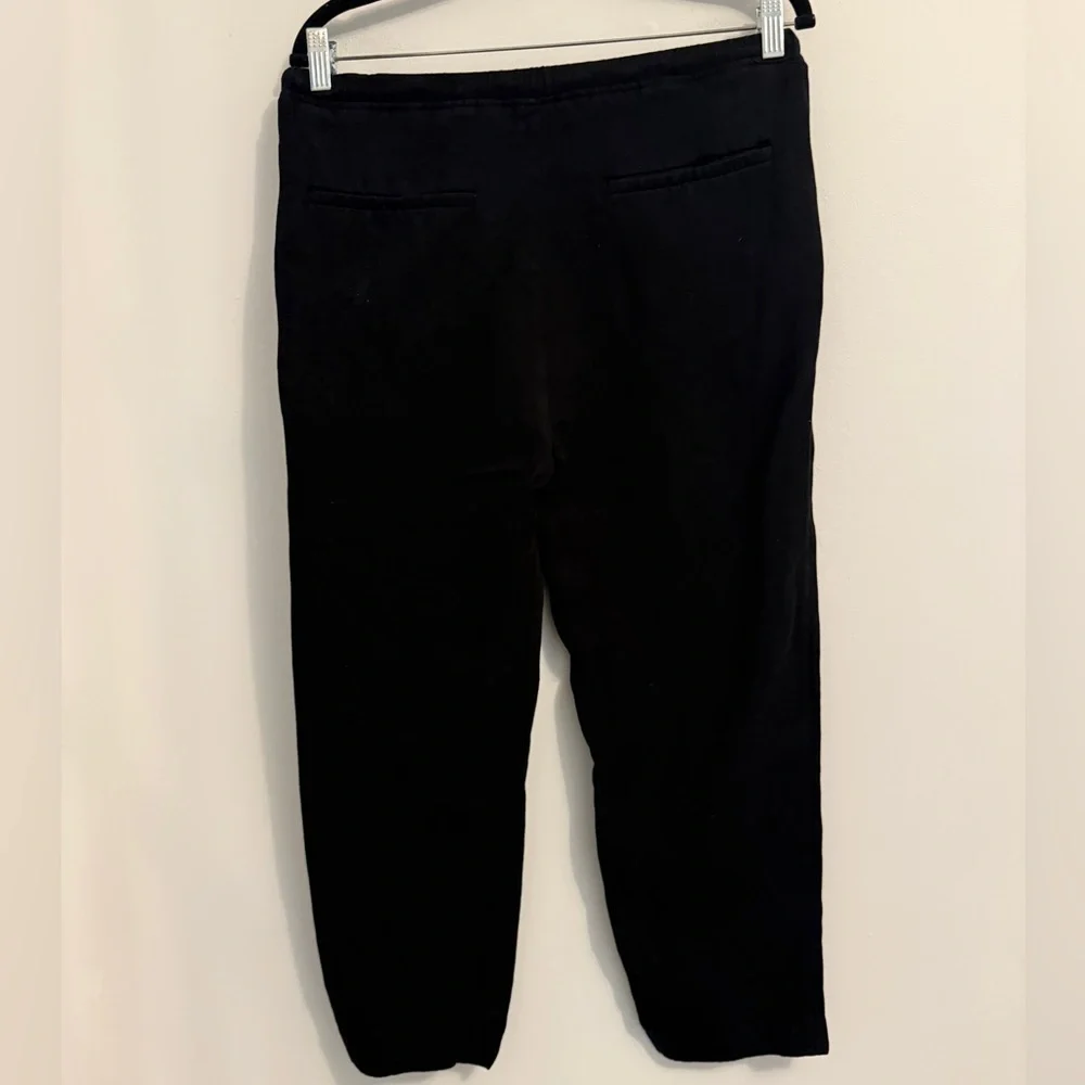 Zara Black Linen-Blend Drawstring Pants • Relaxed Fit • Size M 🖤